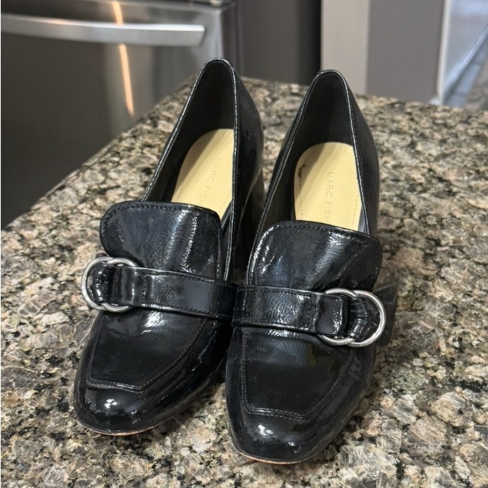 Marc Fisher Black Patent Leather Heels